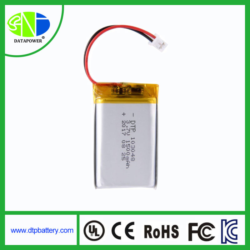Dtp 103048 3.7V 1500mAh Built-in Rechargeable Li Ion Polymer Battery