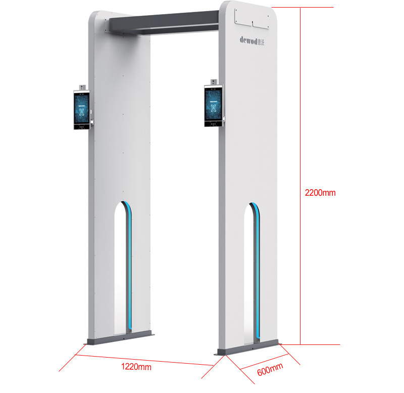 High Precision Face Temperature Security Gate with Ai Face Recognition