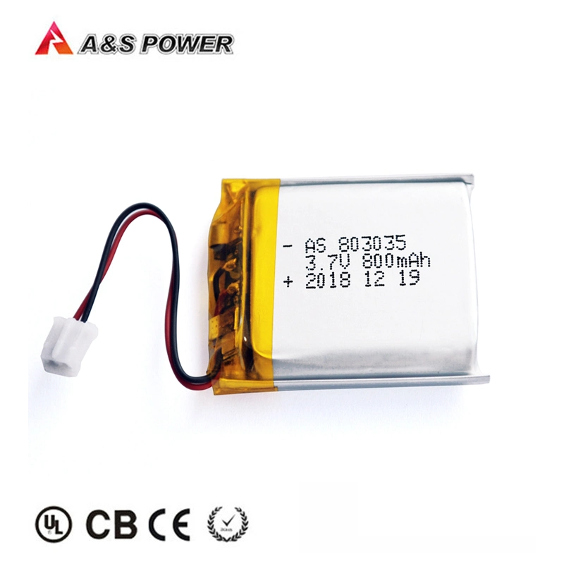 803035 Lithium Polymer Batteries Cell 800mAh OEM Supported for Bluetooth Headset