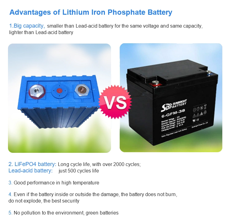 3.2V 10ah 30ah 50ah 60ah 100ah LiFePO4 Lithium Ion Battery Cell Replacement Lead-Acid Battery