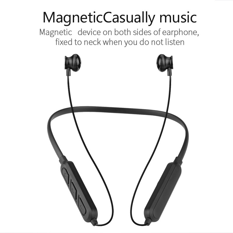 Magnetic Wireless Headphone Metal Bluetooth Headset Earphone for iPhone