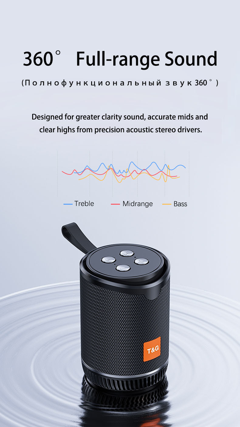 Tg528 Best Selling Speaker Fabric Mini Portable Louder Speaker with USB U Disk TF FM Radio