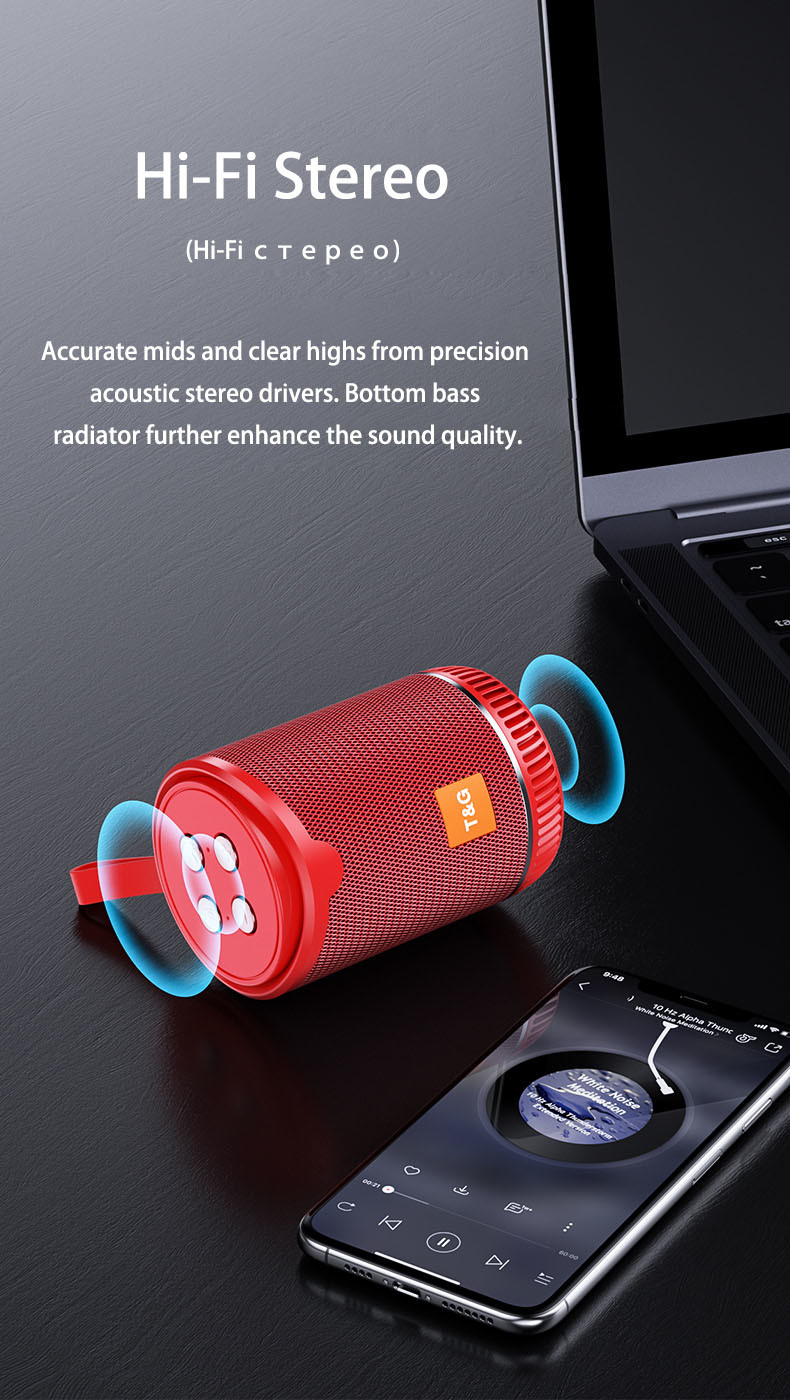 Tg528 Best Selling Speaker Fabric Mini Portable Louder Speaker with USB U Disk TF FM Radio