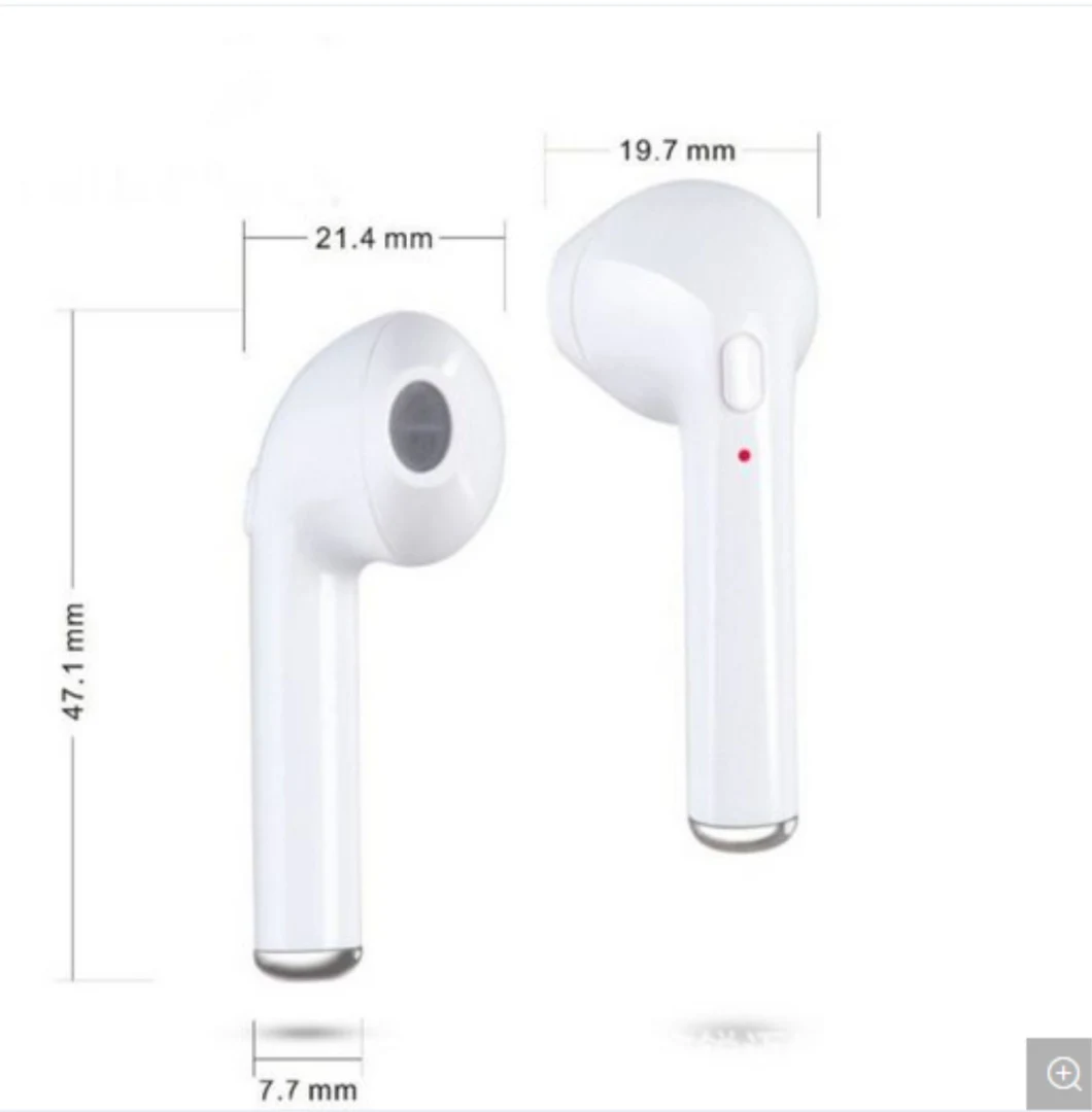 Bluetooth Headphone True Stereo Headphone Sport Headphone Noise Cancelling Headphone Tws I7s with Charging Box