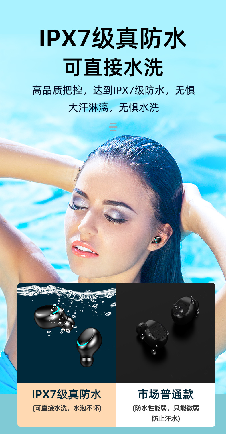 Anc Water-Proof Gaming Headphones F9-5 2000mAh Battery Wireless Bluetooth Earbud