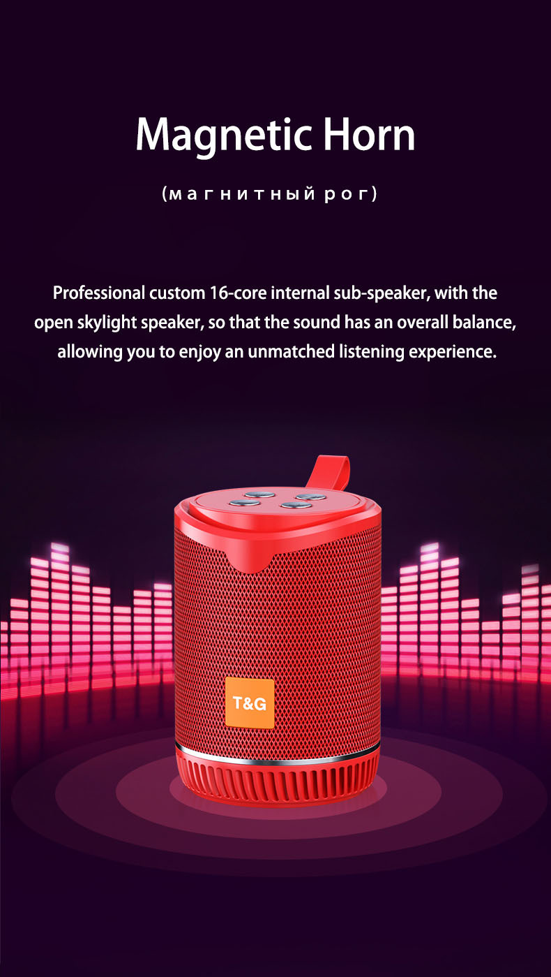 Tg528 Best Selling Speaker Fabric Mini Portable Louder Speaker with USB U Disk TF FM Radio