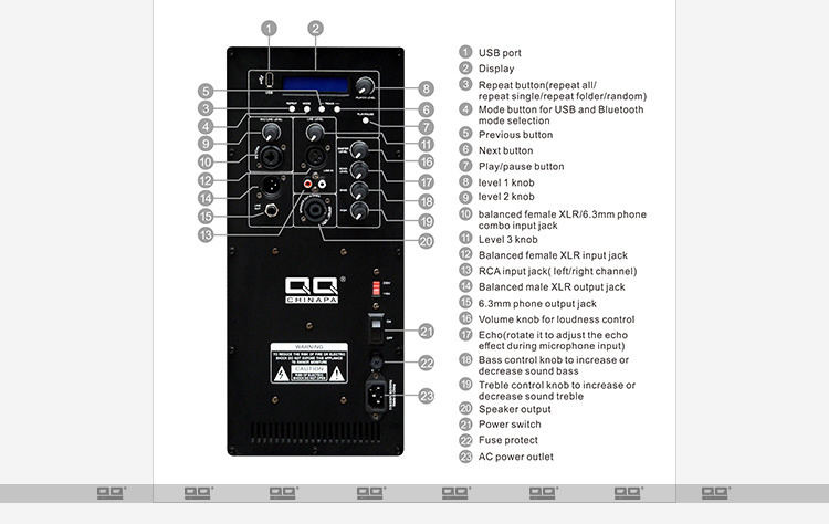 Factory Directly Active Speaker with LED Display 12"350W Full Range Speaker with Bluetooth