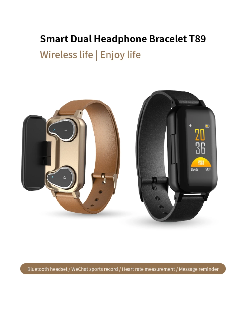 T89 Watch Combo Bluetooth Headset High-End Fashion Bluetooth Earbuds True Wireless Earphones Comfortable Tws Earphones