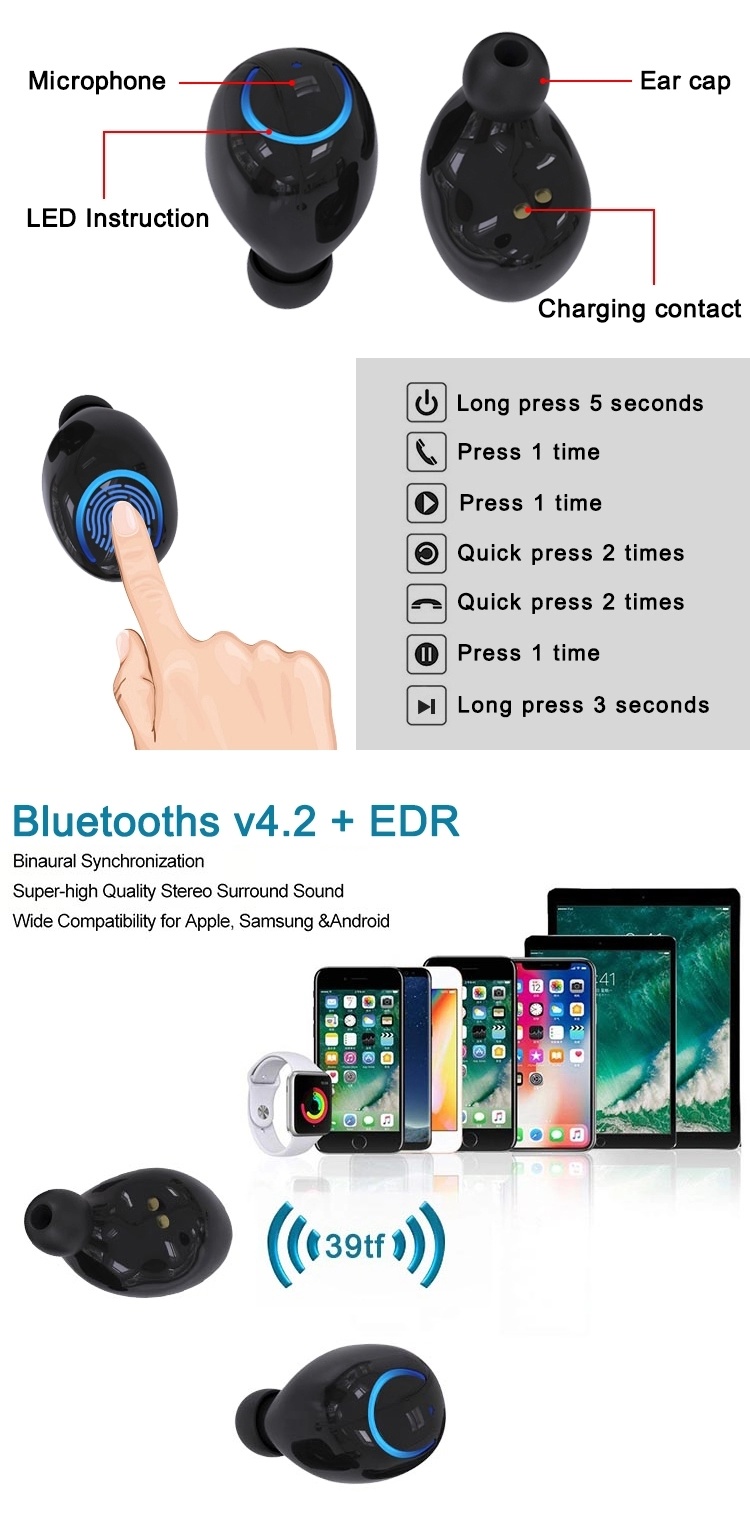 Wholesale Q18 Wireless Earphone Sweatproof Blue-Tooth Earphone
