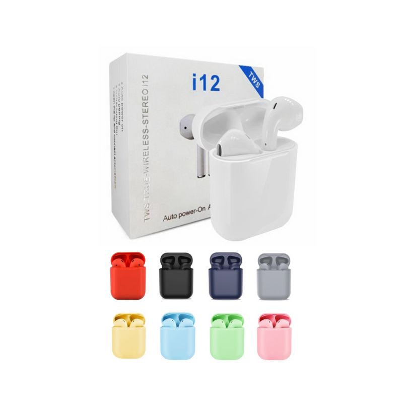 New True Wireless Sport Bt 5.0 Stereo Earphones Earbuds I12