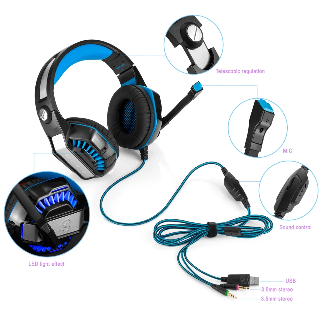 G2000 PRO Deep Bass Game Headphone Wired in Ear Headphones Studio Headset Headphone Over Ear Wired