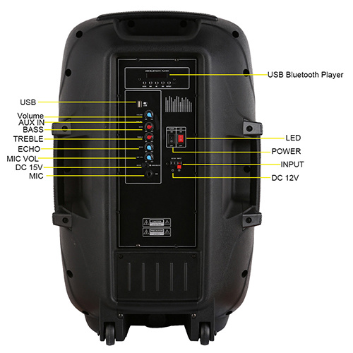 Wholesale 15inch 75W Bluetooth Speaker Active Audio Speaker