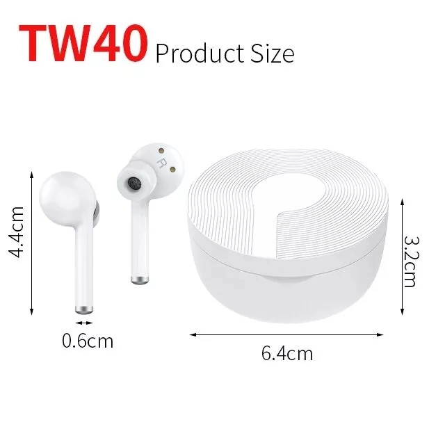 Headset Best Tws 5.0 HiFi Sound Quality Earphones Headphones True Stereo Wireless Earbuds Tw40 Tw50