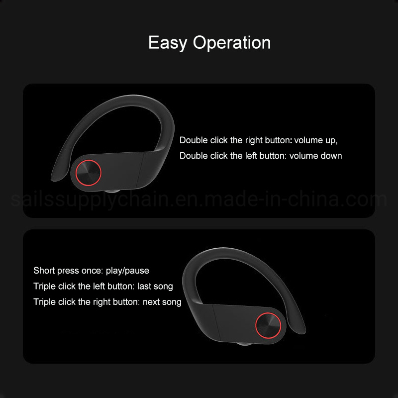 Blue Tooth Wireless Earbuds Headphone Earphone with Wireless Charging
