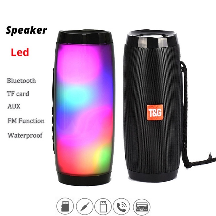 Column Wireless Portable with LED Light Bluetooth Speakers