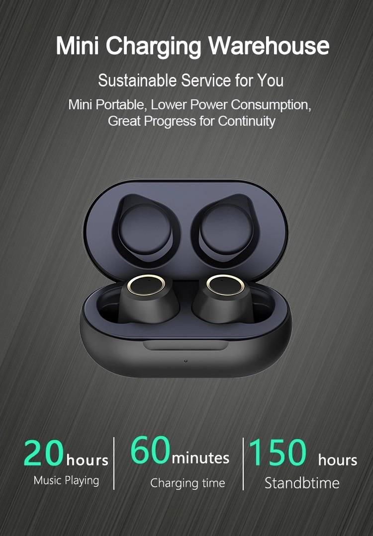 Tws Earbud T10 Ipx5 Earphones Bt 5.0 in-Ear Touch Wireless Headset