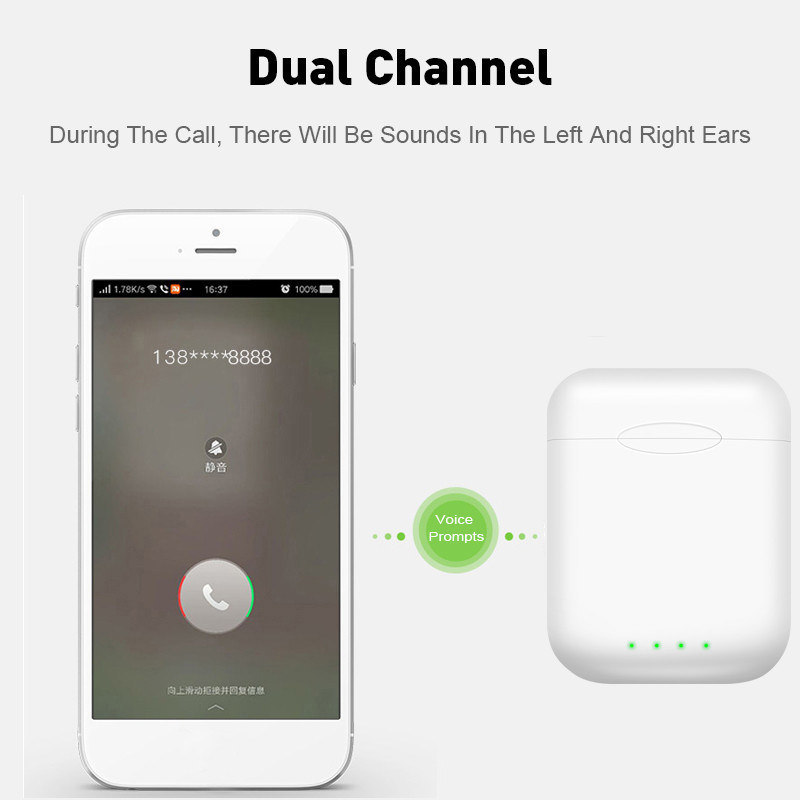 Tws Bluetooth 5.0 Earphone Mini Wireless Stereo Touch Earbuds Earphones