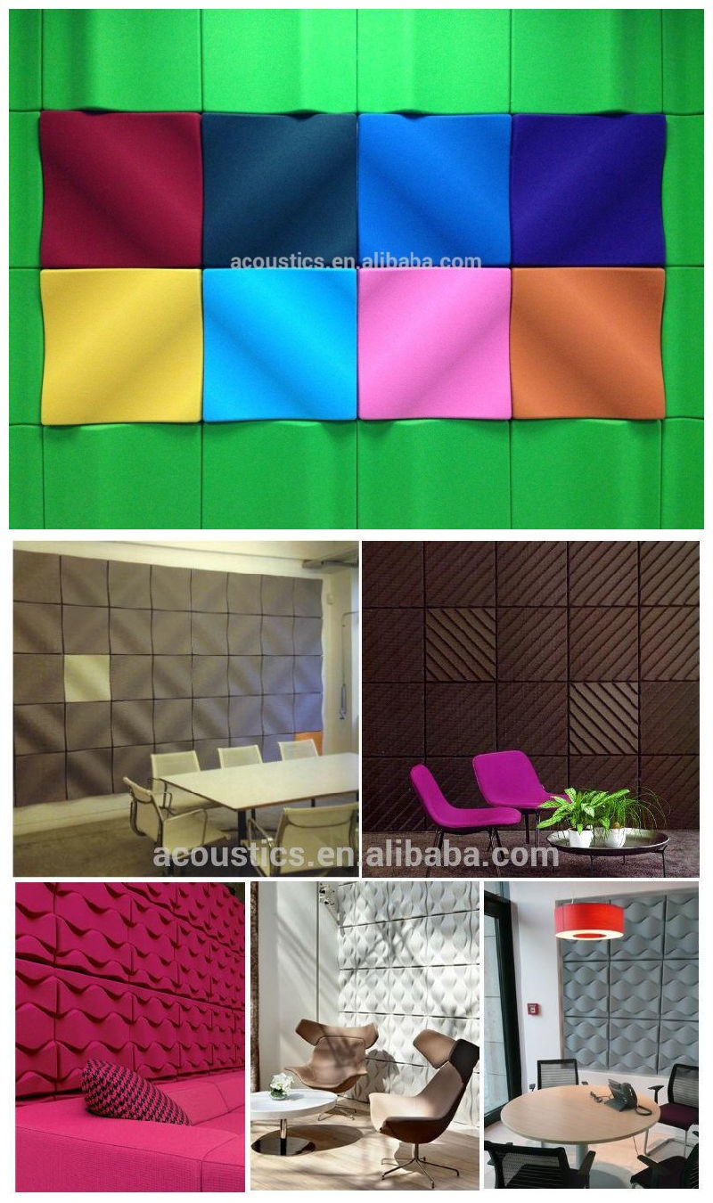 Recording Studio Soundproofing Wall 3D Polyester Fiber Acoustic Panel