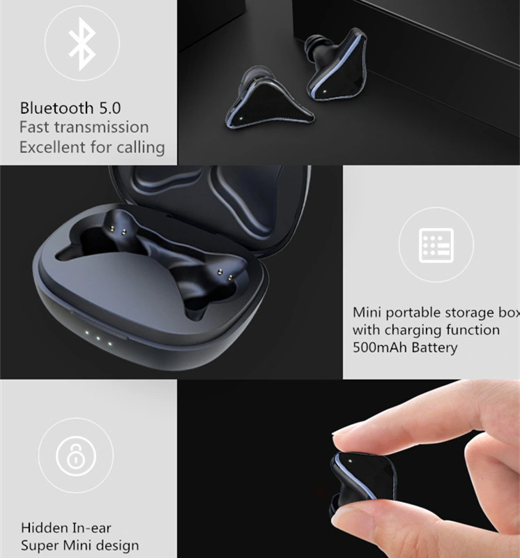 Tws Bluetooth Earphones CVC6.0 Mini Wireless Headset Earphones for iPhone 11