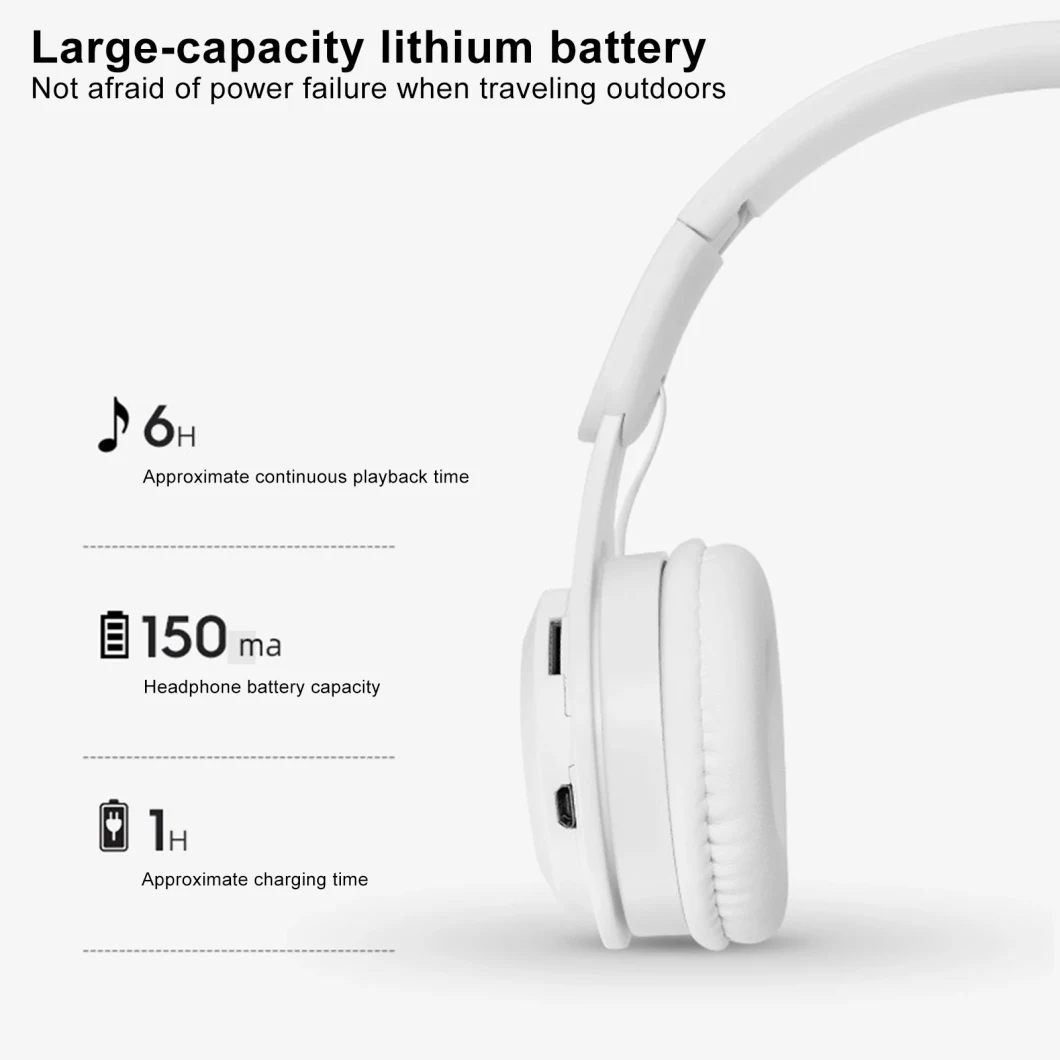 Stereo Headphones Wireless Bluetooth Headphones Music Headset with Mic Earphone