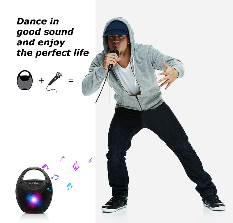 Portable Speakers Bluetooth Wireless Outdoor Party Speaker with FM Radio