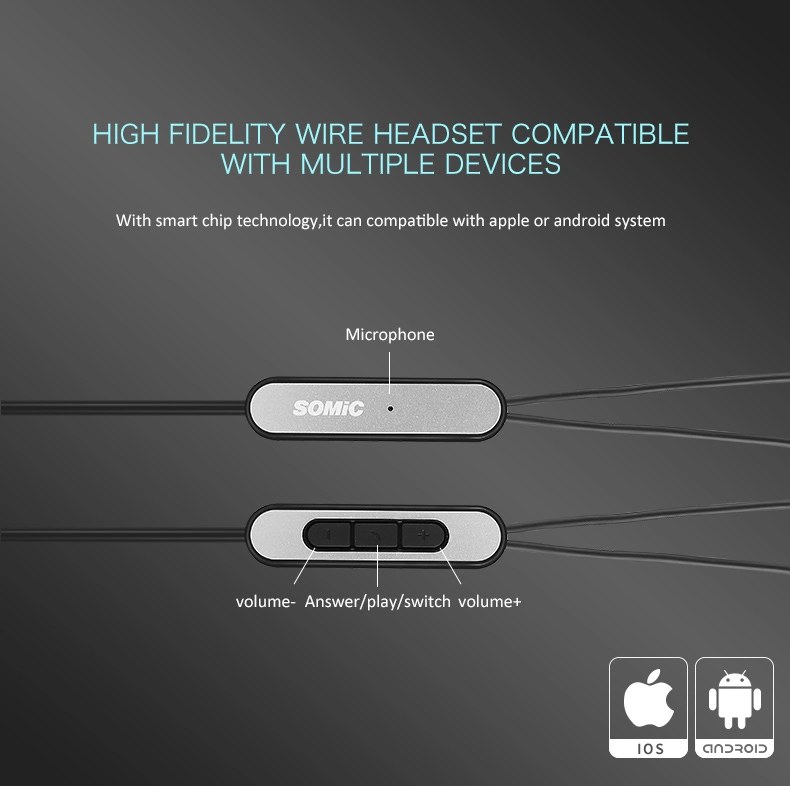Somic Sc500 Active Noise Cancellation Neckband Earphones with Mic