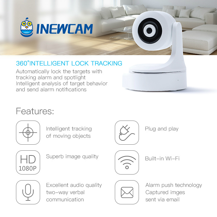 Wireless 720p/1080P Home Security WiFi IP Camera for Video Surveillance