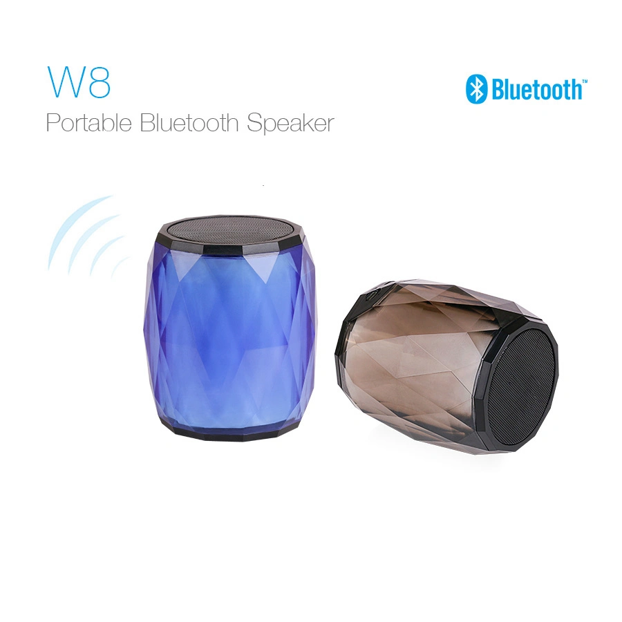Amazon Ebay Outdoor Portable Bluetooth Speaker with LED Light W8