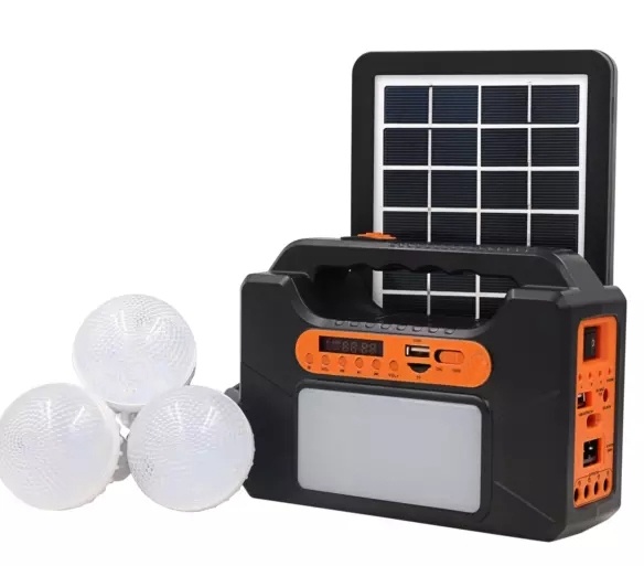 Outdoor 3in1 Portable Mini Solar Light Kits System with Bluetooth Speaker FM Radio