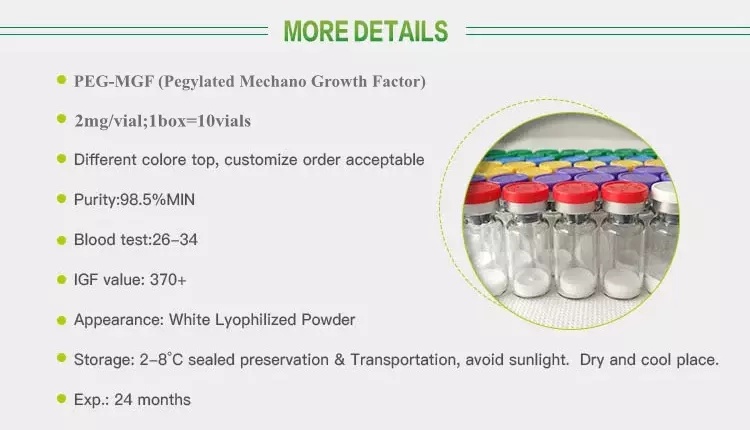 99% Purity 2mg/Vial, Peg Mgf/Peg-Mgf, Lyophilized Bodybuilding Peptide Ipamorelin