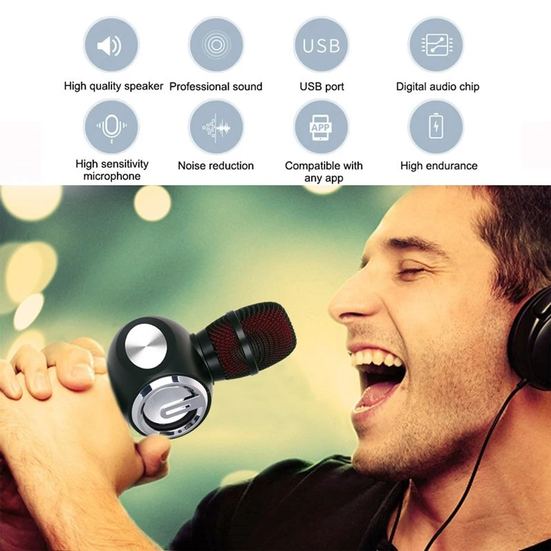 Bluetooth Speaker with Wireless Bluetooth Magic Microphone for Karaoke