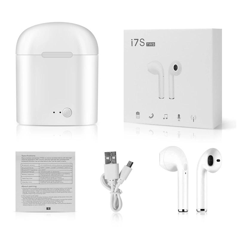 Original Factory I7s I7 S Tws for Apple iPhone Earphones Bluetooth Headphones Earphones Earbuds