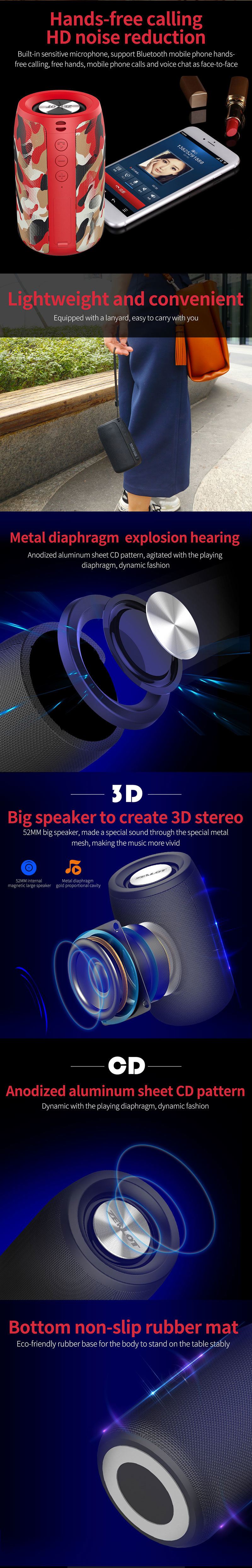 Speakers Bluetooth Waterproof Wireless Mini Portable Bluetooth Speaker