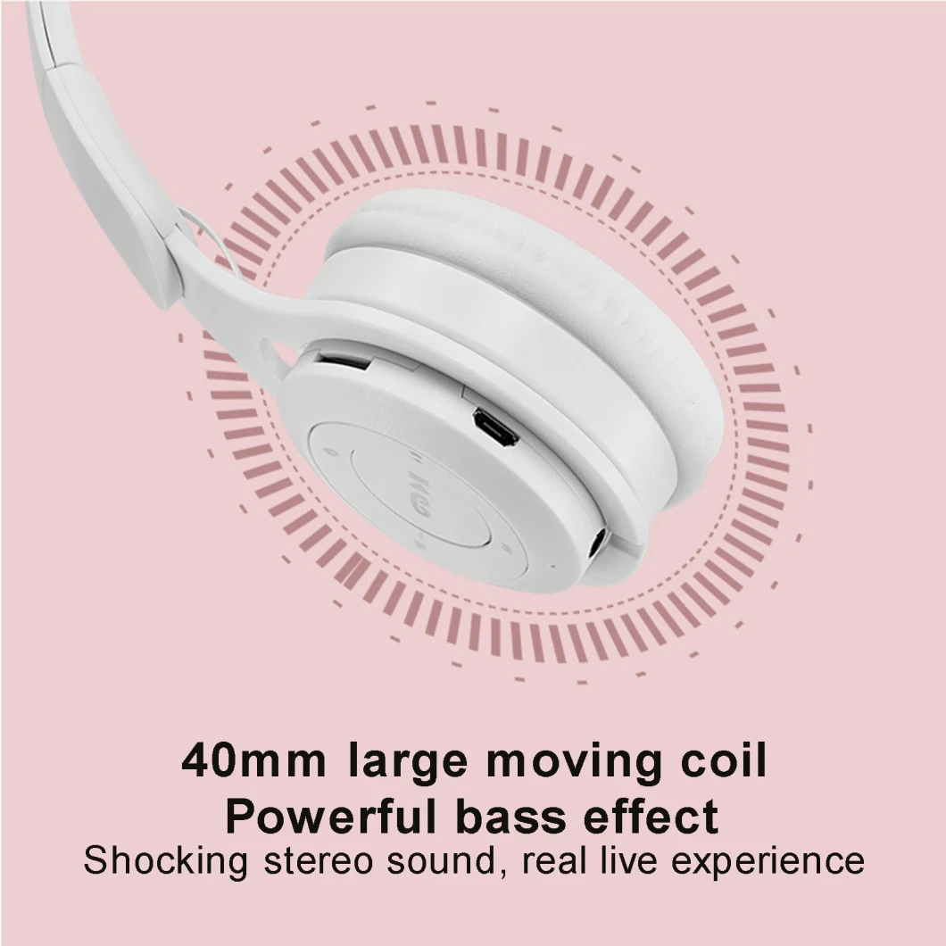Stereo Headphones Wireless Bluetooth Headphones Music Headset with Mic Earphone