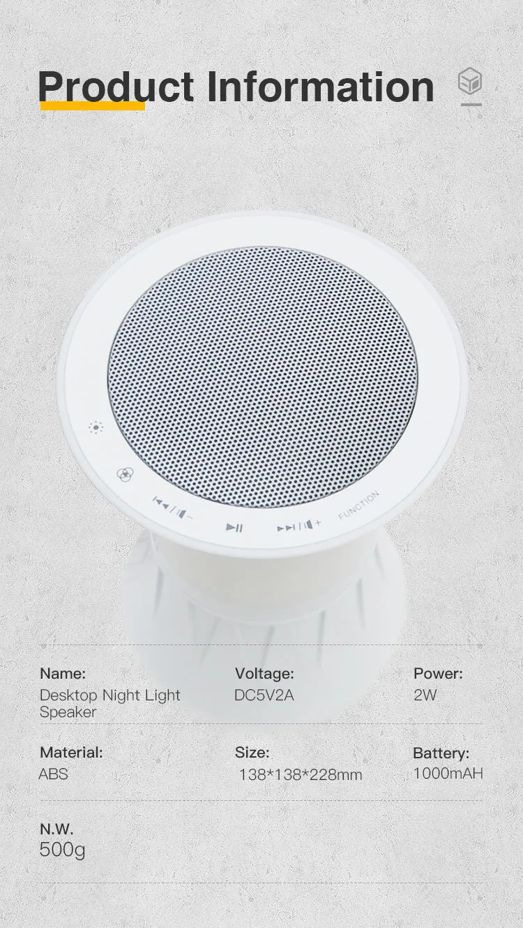Audio Speaker Leo Charging Professional Wireless Speaker Bluetooth Night Light Speaker for Kids Toy