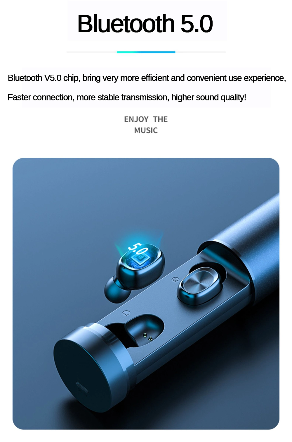 Tws Bluetooths 5.0 Earphones Wireless Earphones Waterproof True Wireless Stereo