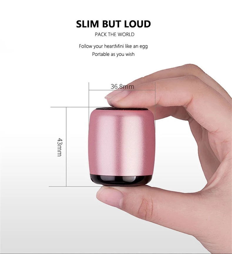 Mini Tws Bluetooth Speaker, Portable Wireless Microphone Mini Speaker