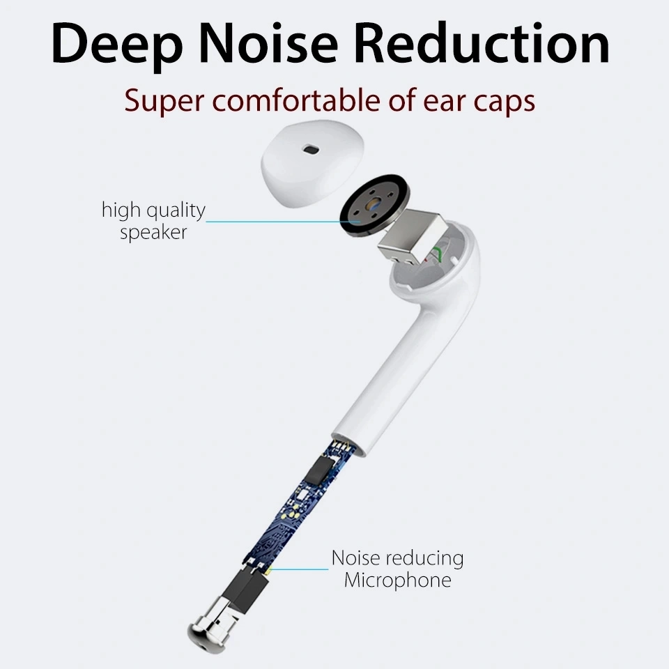 The New Model Te13 High Quality Earphone Manufacture Earphone Invisible Wired Earphone with Mic