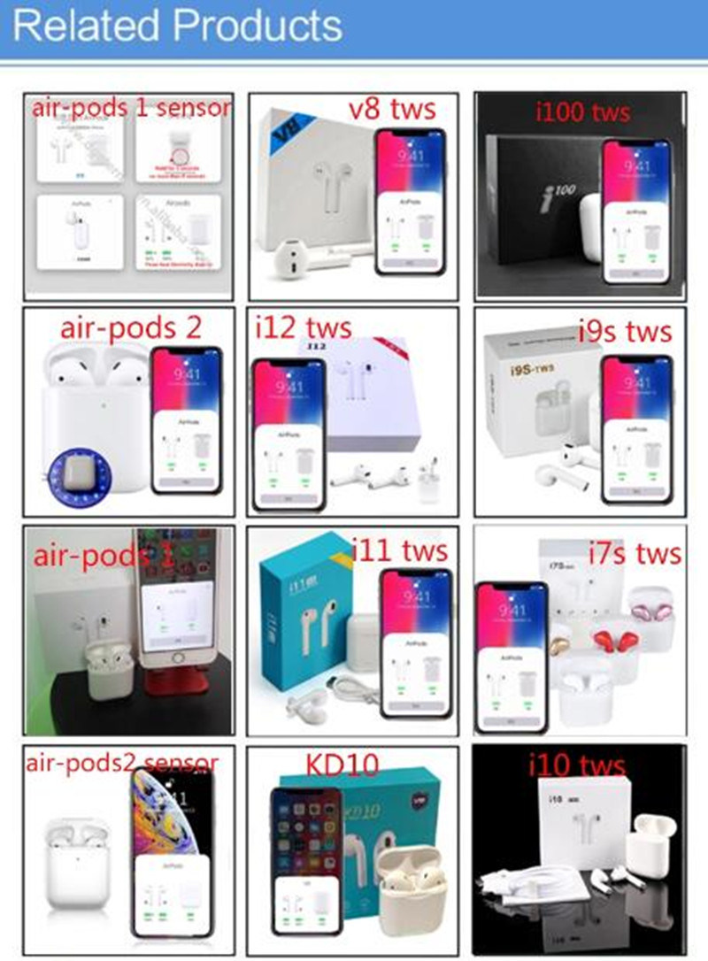 I12 Headphone 5.0 Wireless Bluetooth Earbud Bluetooth Earphone Tws Earbuds Earphone