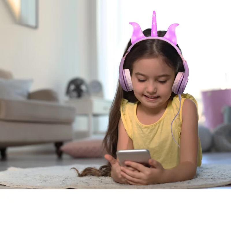 Wholesale Wired Kids Headphone Fancy Folding Headphone for Girls