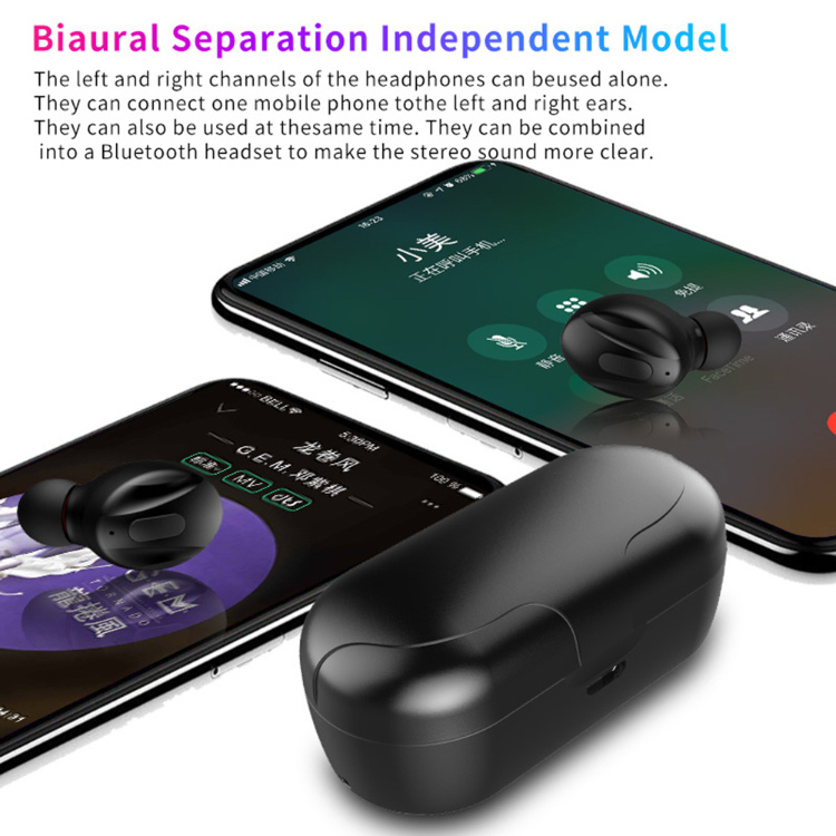 Mini LED Inear Tws Wireless Earbuds Portable Ear Earphones Headphones Headset