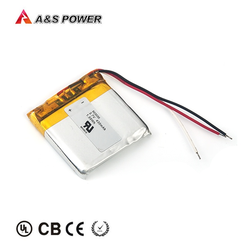 3.7V Headset Battery 503030 430mAh Polymer Lithium Battery for GPS