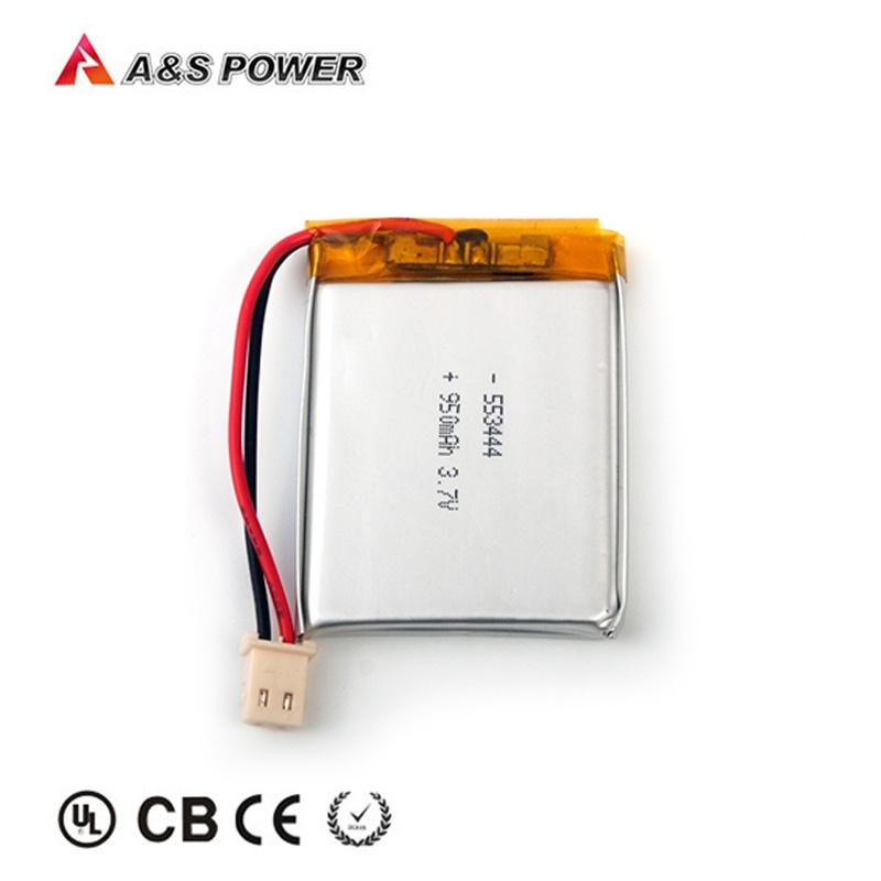 UL1642 Lithium Polymer Battery 3.7V with 950mAh for Bluetooth Headset (553444)