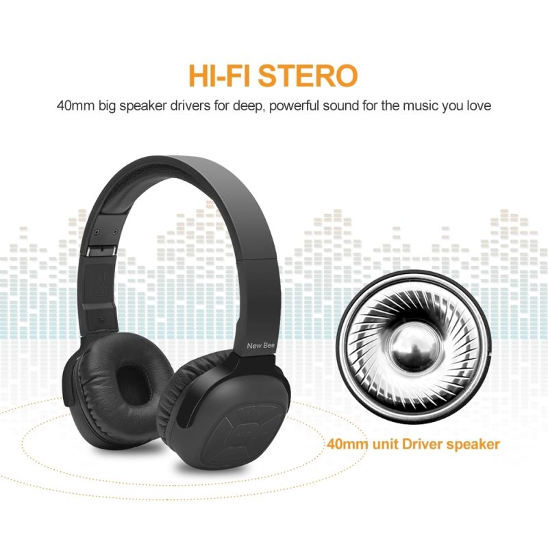 Long Wearing Comfortable Best Bluetooth Headphones Wireless Over-Ear Headphones