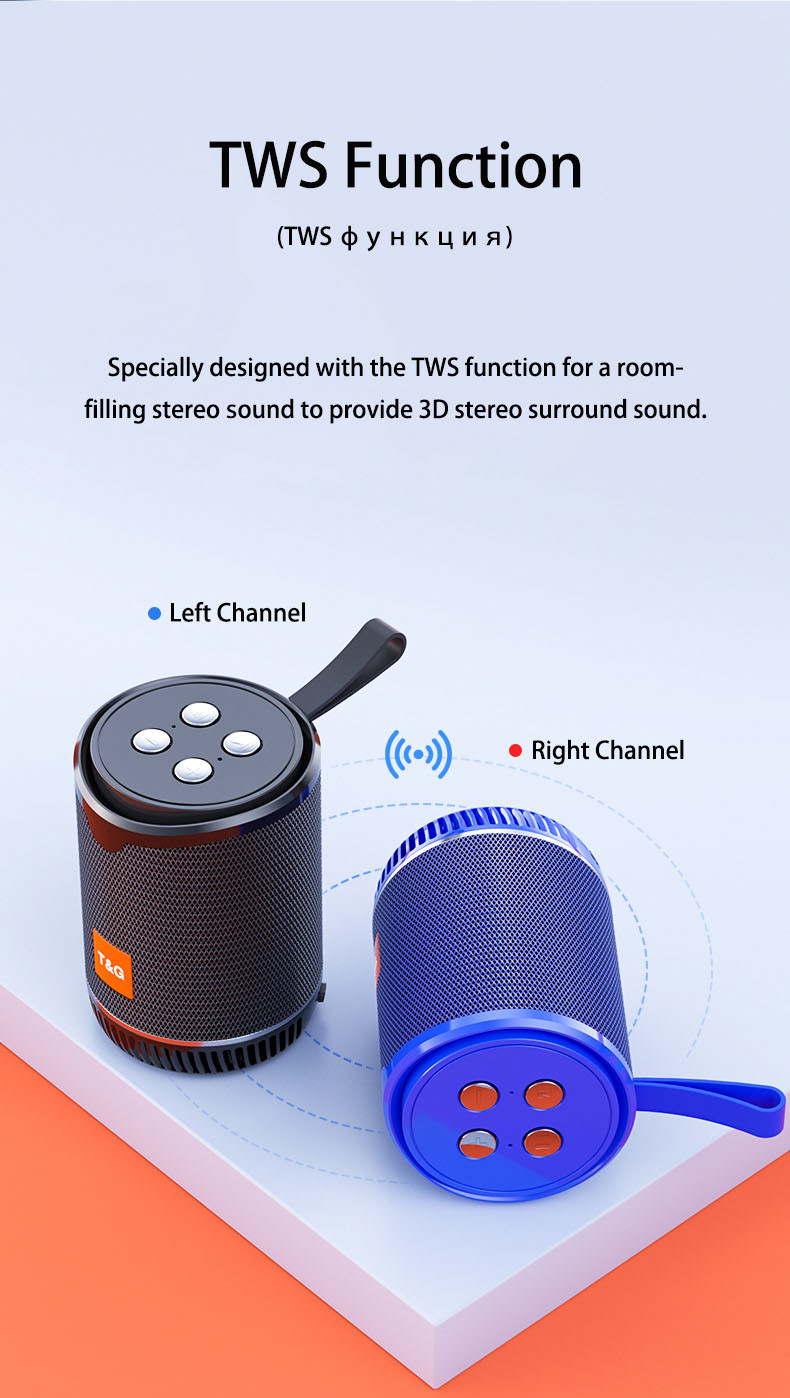 Tg528 Best Selling Speaker Fabric Mini Portable Louder Speaker with USB U Disk TF FM Radio