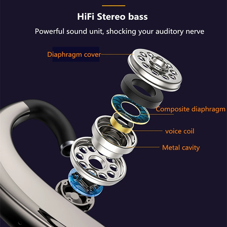 Bluetooth Headphones Single-Ear Newest Fashion Flexible Ear Hook