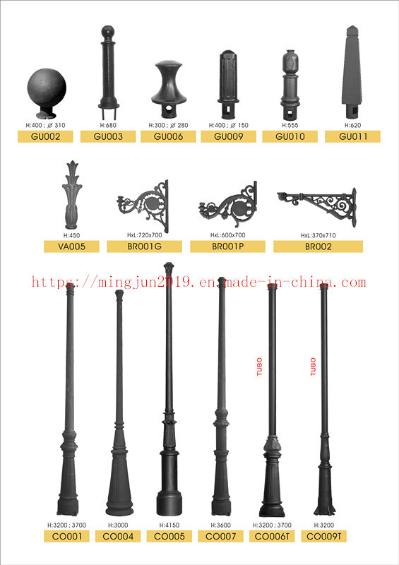 Old Victorian European Style Lamp Post Lamp Pole Ductile Iron