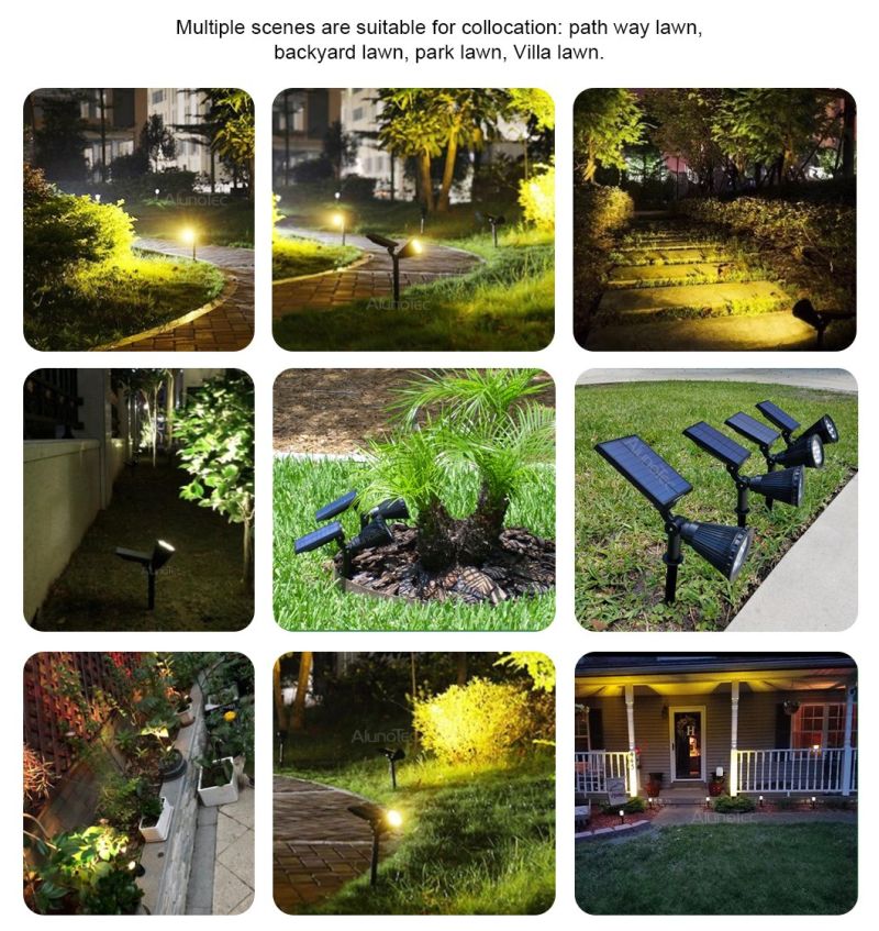 Rainproof Garden Light Landscape Ground Spotlight Solar LED Lamp