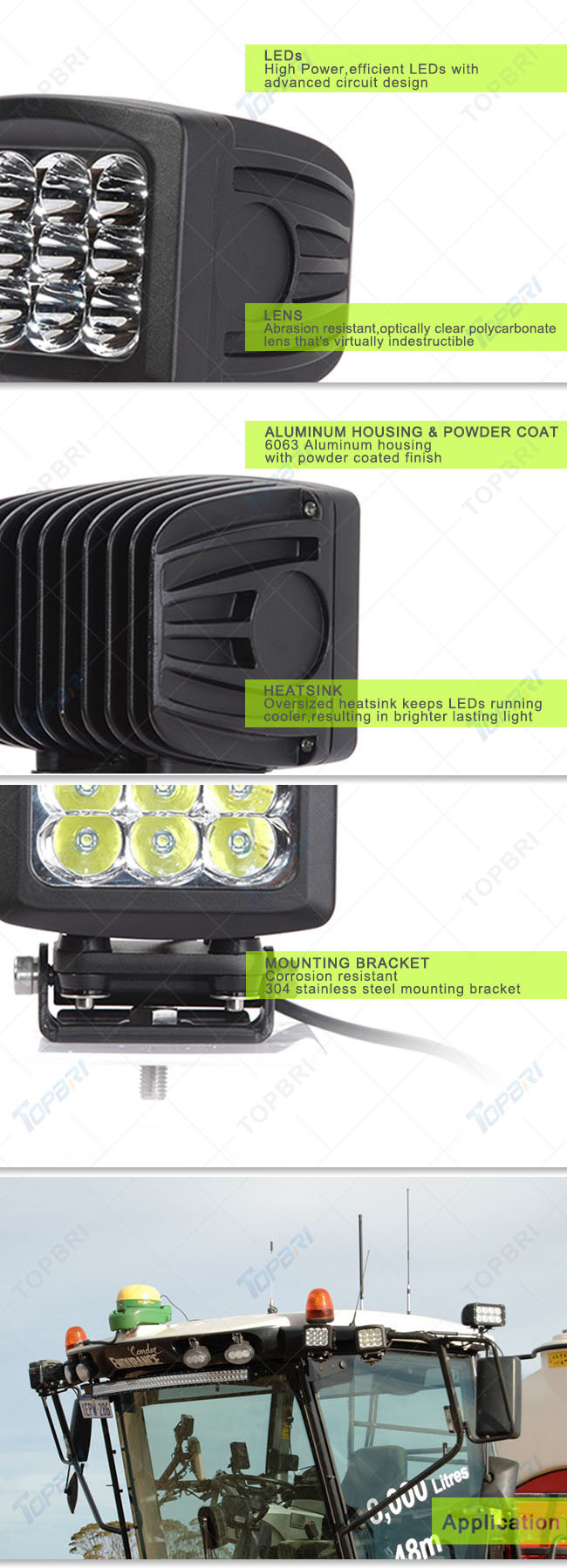 Auto Lamps CREE LED Flood Spot 90W Head LED Work Working Lamps