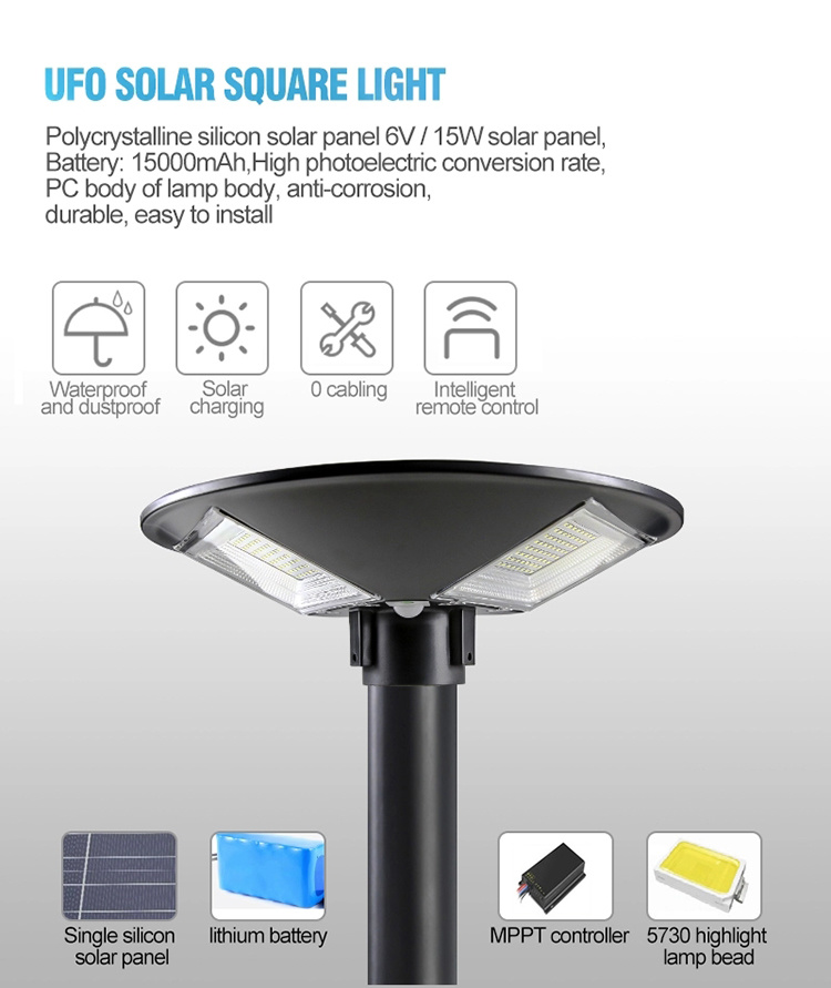 LED Solar Garden Lawn Light for Park Garden LED Garden Light Solar Powered Outdoor Lighting